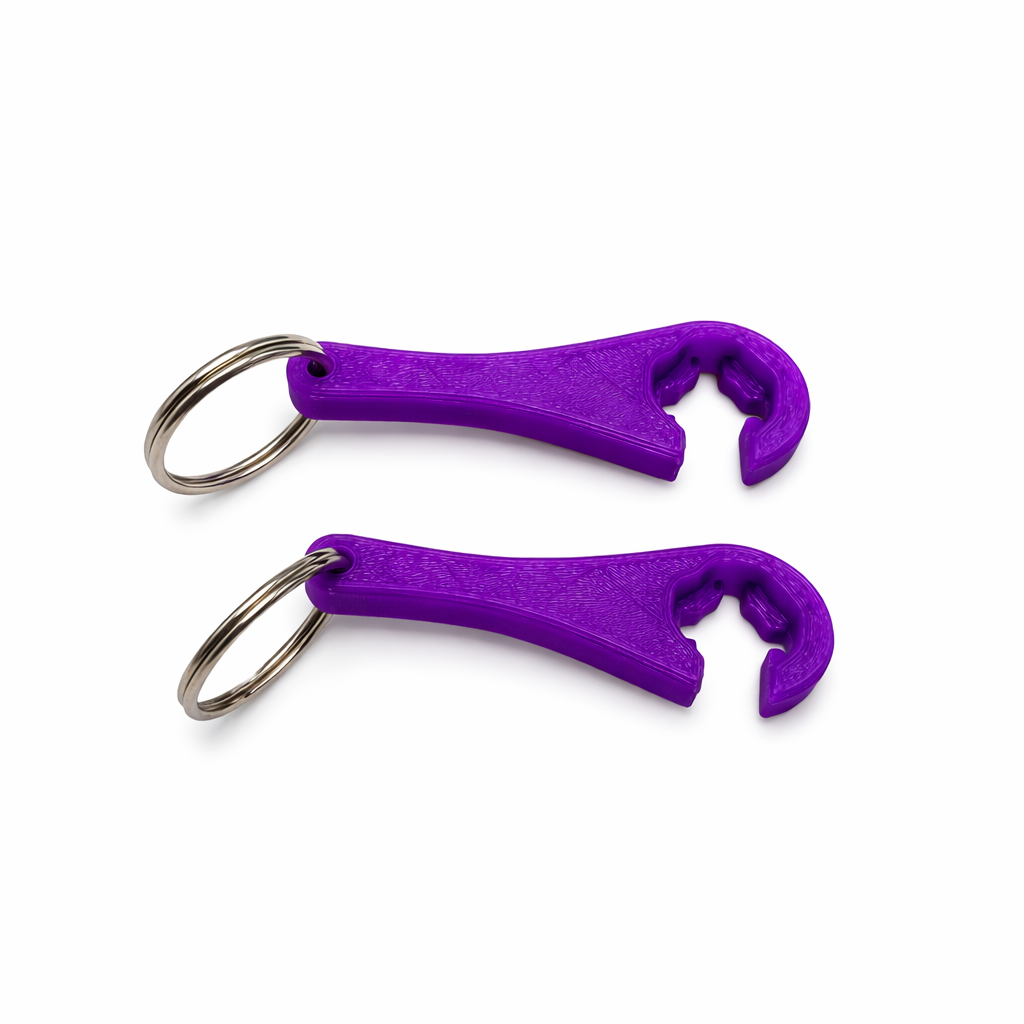 Omni ENFit Keychain Wrench (2-Pack) – Portable Clip-On Tool for Stuck Connectors & Feeding Bag Priming (ISO 80369-3 Compatible)
