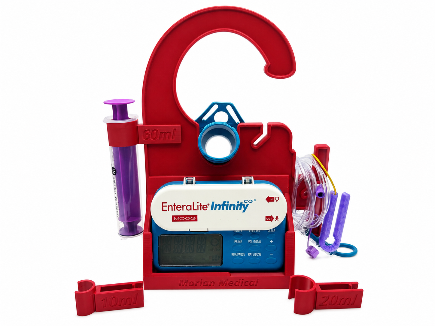 Marian Medical Feeding Pump Holder with Interchangeable Syringe Holders