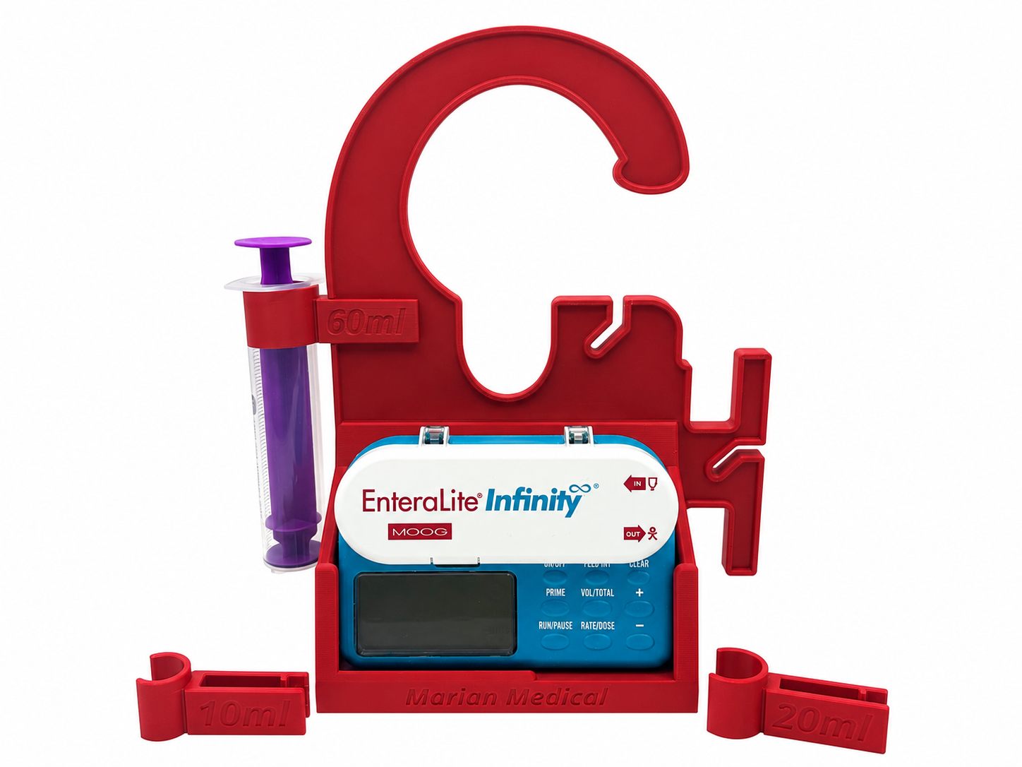 Marian Medical Feeding Pump Holder with Interchangeable Syringe Holders