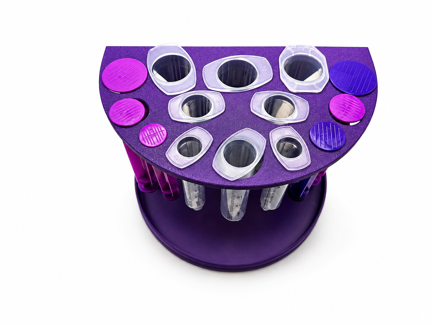 ENFit Syringe Drying Rack – Holds 10 mL, 20 mL & 60 mL Enteral Feeding Syringes – Compact Countertop Storage & Air Drying Stand