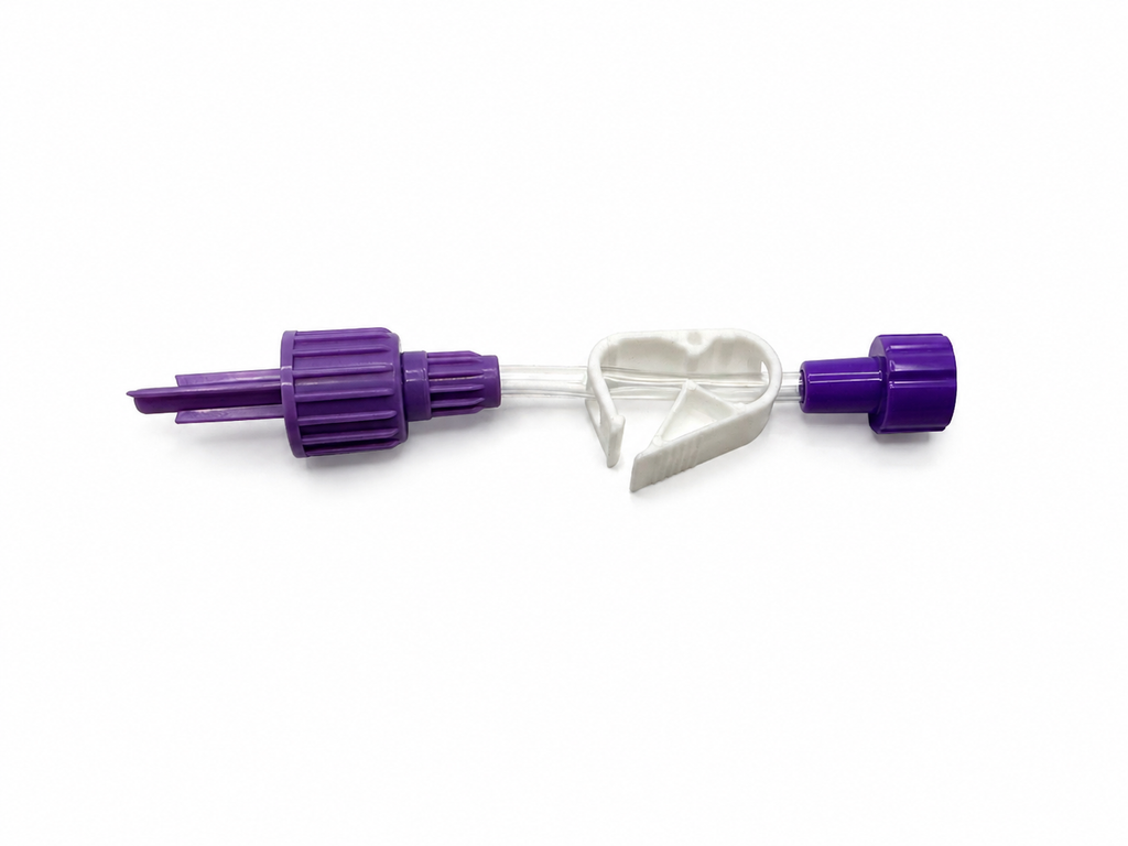 ENFit Compatible Cross Spike Adapter with Male Locking Connector | ISO 80369-3 Compatible | Sterilized | Individually Packaged | 5 or 10 Pack